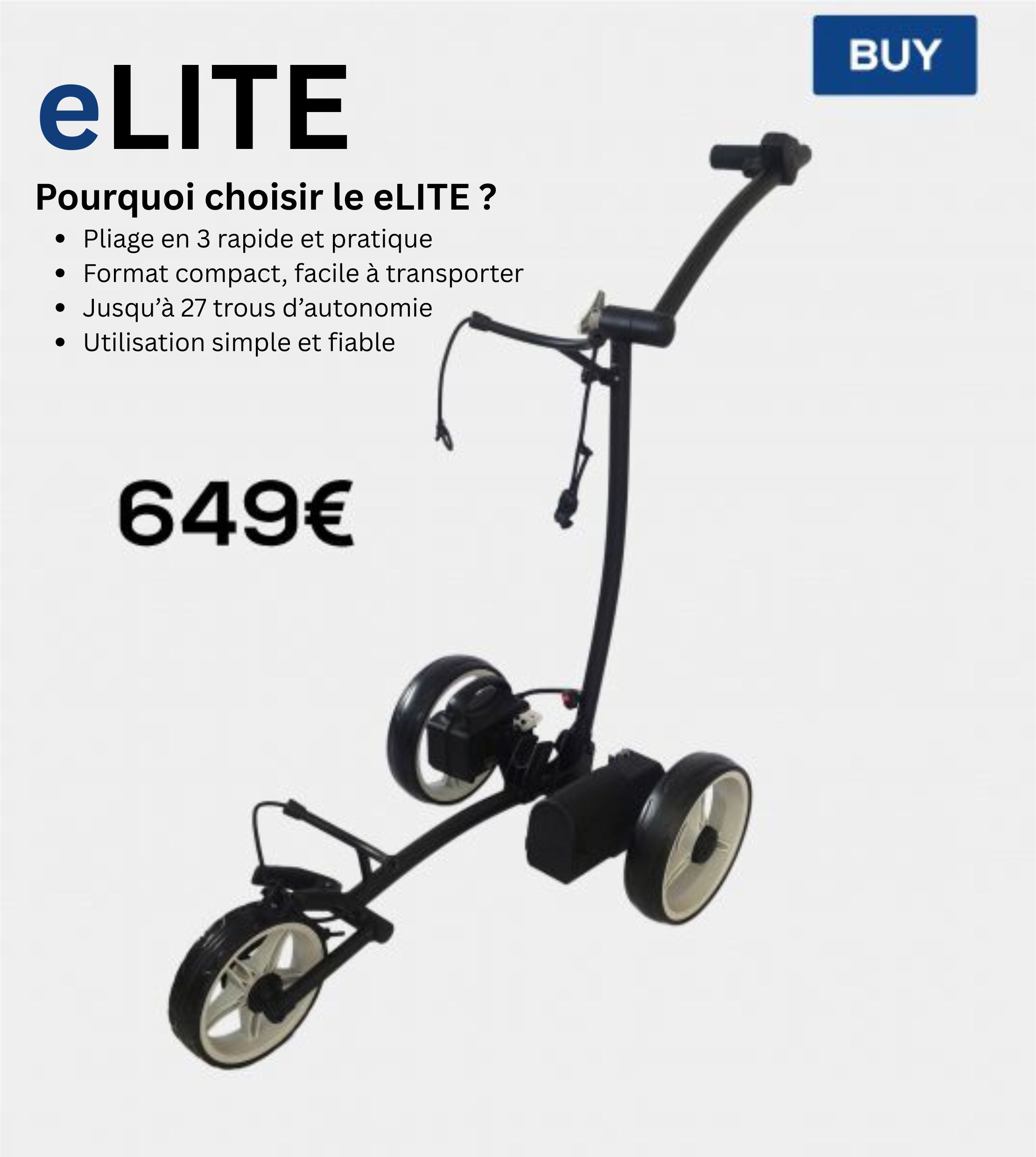 eLITE - Le confort qui vous accompagne jusqu’au dernier trou.